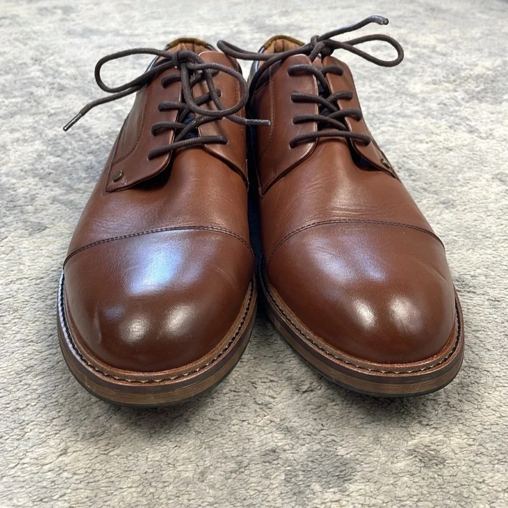 Rodd & Gunn Darfield Derby Shoe Amaretto Brown Lace Up Leather Sz 46